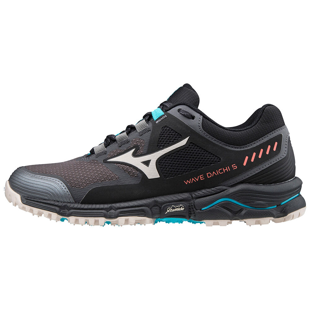 Womens Mizuno Wave Daichi 5 Trail Running Shoes Black/Grey/Blue Philippines (CILWYD602)